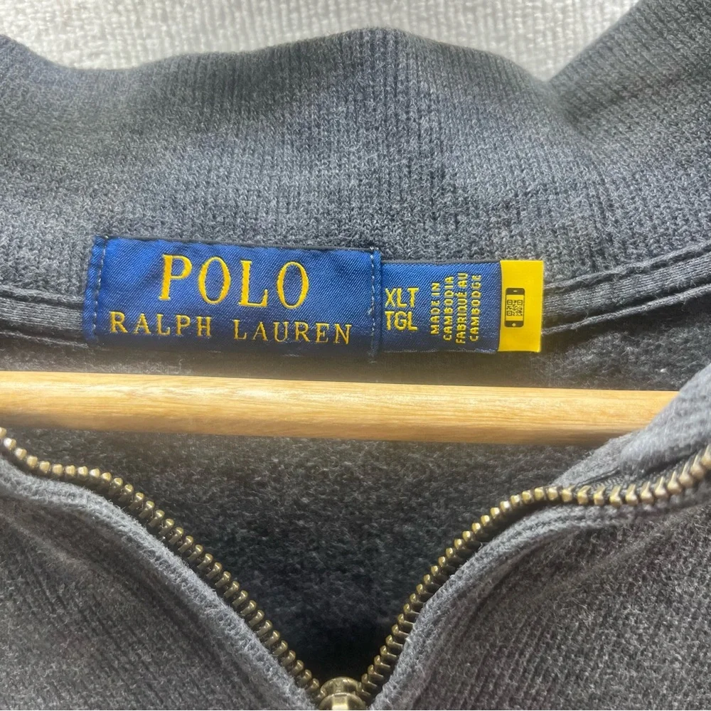 Polo Ralph Lauren Estate Rib Sweater 1/4 Zip‎ Mens XLT Flesh Pony 2951